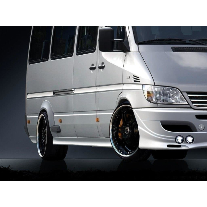 Dokładki Progów Mercedes Sprinter I FL / Volkswagen LT 96-06 Dokładka Progów pasuje do wersji na blizniakach.