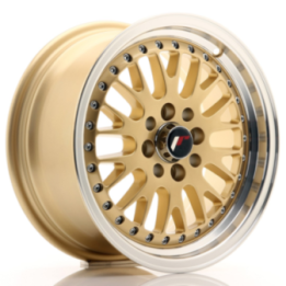 Japan Racing JR10 15x7 ET30 4x100/108 Gold w/Machined Lip