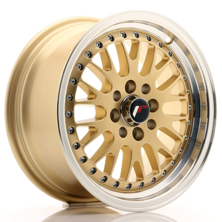 Japan Racing JR10 15x7 ET30 4x100/108 Gold w/Machined Lip