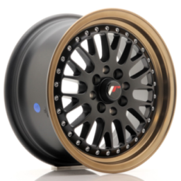 Japan Racing JR10 15x7 ET30 4x100/108 Matt Black w/Anodized Bronze Lip