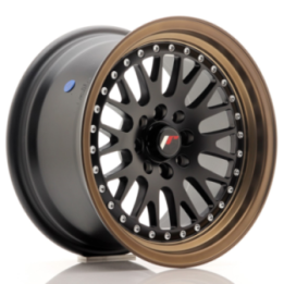 Japan Racing JR10 15x8 ET20 4x100/108 Matt Black w/Anodized Bronze Lip