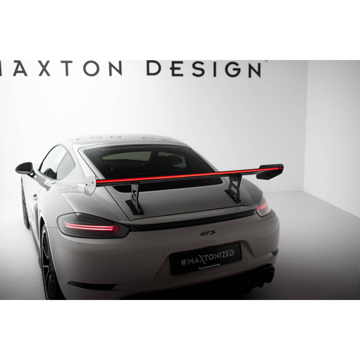 Karbonowy Spoiler Z Wewnętrznymi Wspornikami V.1 + LED Porsche 718 Cayman 982c