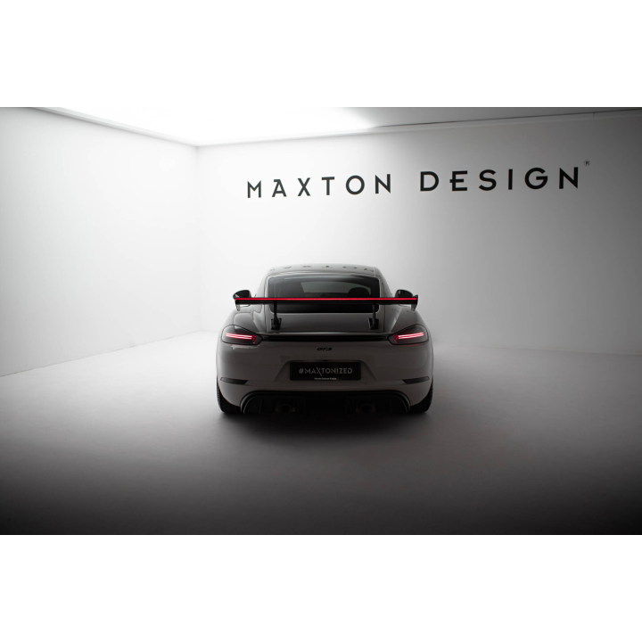 Karbonowy Spoiler Z Wewnętrznymi Wspornikami V.1 + LED Porsche 718 Cayman 982c