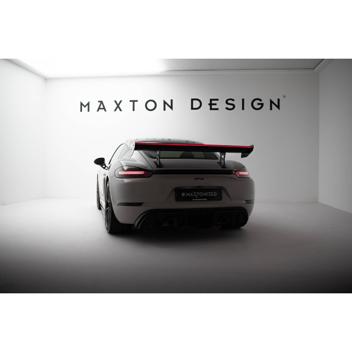 Karbonowy Spoiler Z Wewnętrznymi Wspornikami V.1 + LED Porsche 718 Cayman 982c
