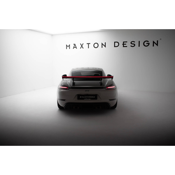 Karbonowy Spoiler Z Wewnętrznymi Wspornikami V.1 + LED Porsche 718 Cayman 982c