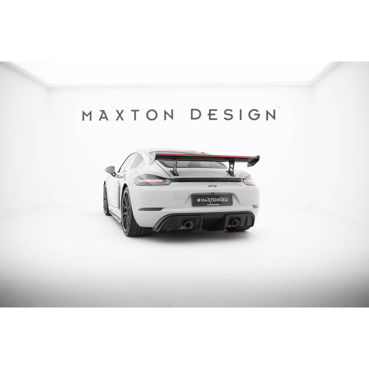 Karbonowy Spoiler Z Wewnętrznymi Wspornikami V.1 + LED Porsche 718 Cayman 982c