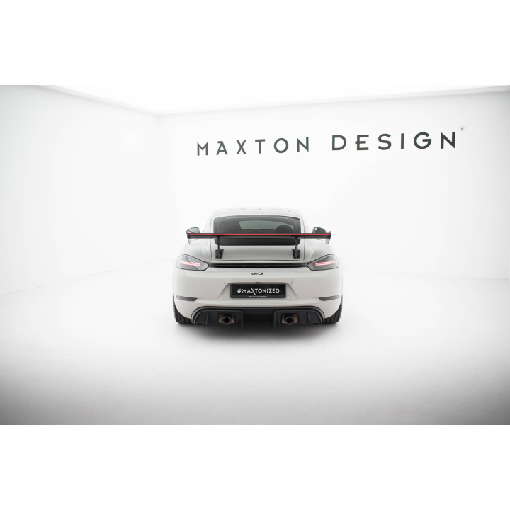 Karbonowy Spoiler Z Wewnętrznymi Wspornikami V.1 + LED Porsche 718 Cayman 982c