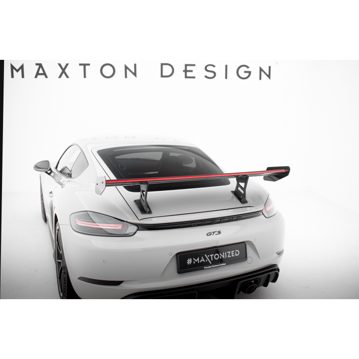 Karbonowy Spoiler Z Wewnętrznymi Wspornikami V.1 + LED Porsche 718 Cayman 982c