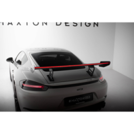 Karbonowy Spoiler Z Wewnętrznymi Wspornikami V.2 + LED Porsche 718 Cayman 982c