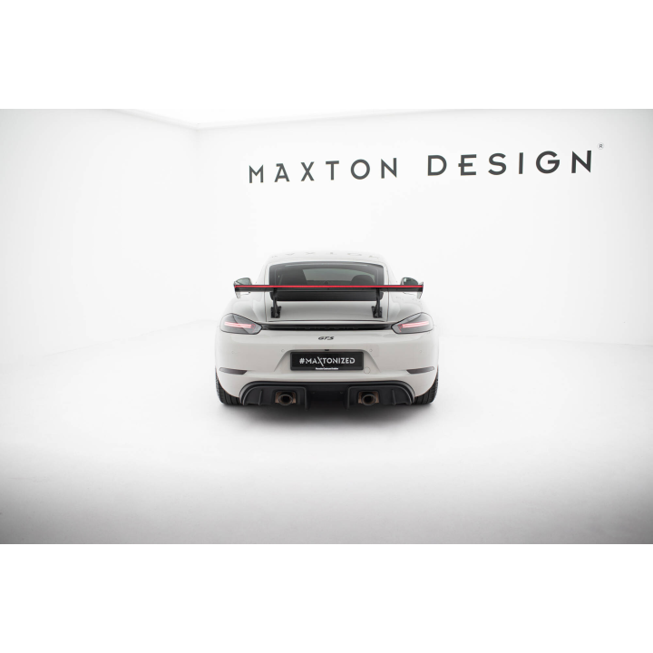Karbonowy Spoiler Z Wewnętrznymi Wspornikami V.2 + LED Porsche 718 Cayman 982c