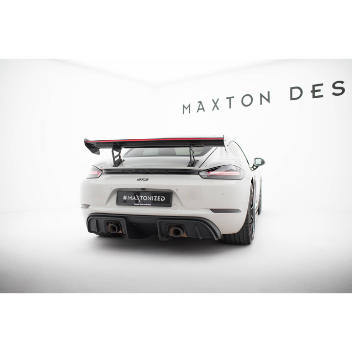 Karbonowy Spoiler Z Wewnętrznymi Wspornikami V.2 + LED Porsche 718 Cayman 982c