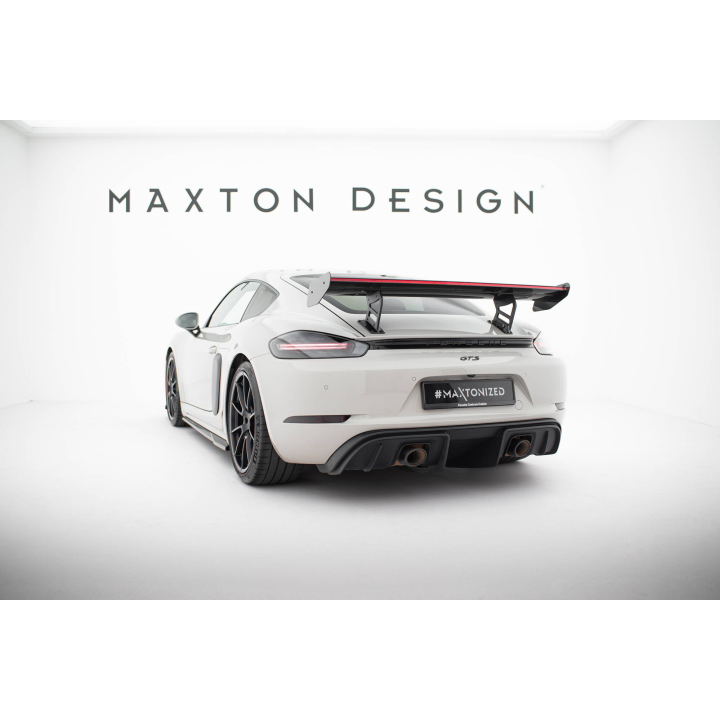 Karbonowy Spoiler Z Wewnętrznymi Wspornikami V.2 + LED Porsche 718 Cayman 982c
