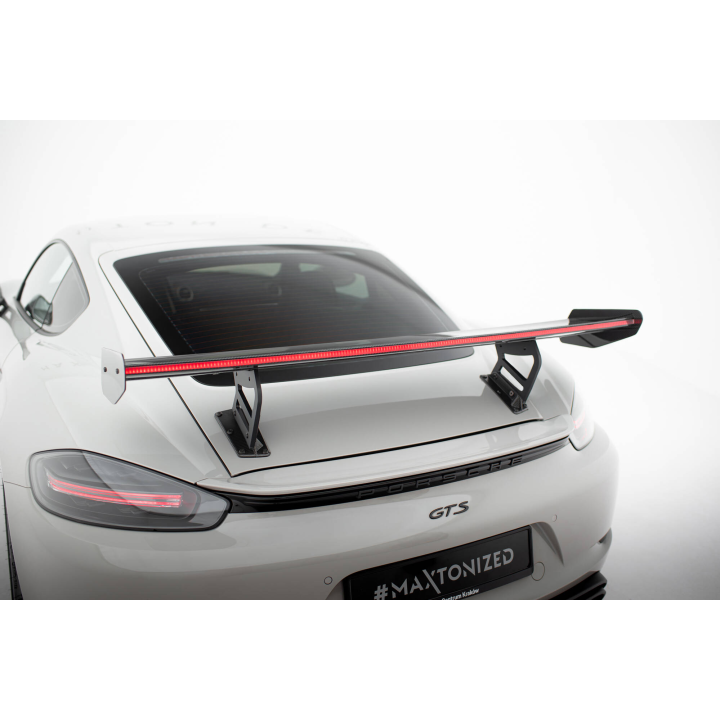 Karbonowy Spoiler Z Wewnętrznymi Wspornikami V.2 + LED Porsche 718 Cayman 982c