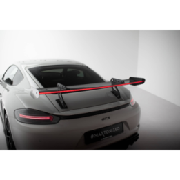 Karbonowy Spoiler Z Górnymi Mocowaniami V.1 + LED Porsche 718 Cayman 982c