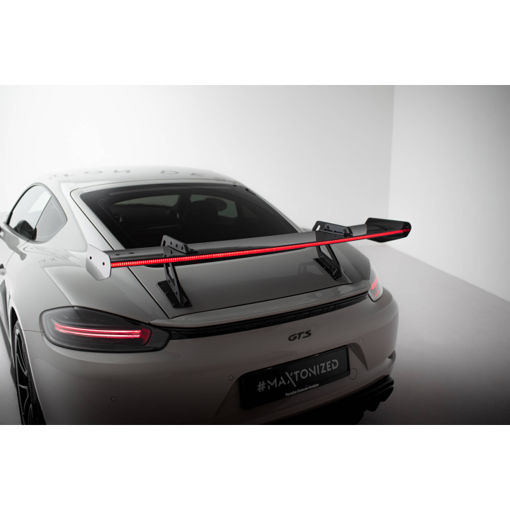 Karbonowy Spoiler Z Górnymi Mocowaniami V.1 + LED Porsche 718 Cayman 982c