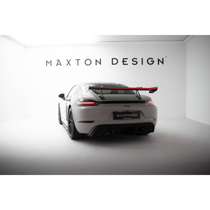 Karbonowy Spoiler Z Górnymi Mocowaniami V.1 + LED Porsche 718 Cayman 982c