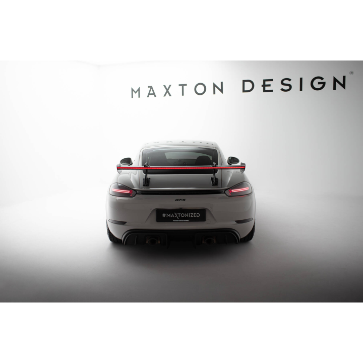 Karbonowy Spoiler Z Górnymi Mocowaniami V.1 + LED Porsche 718 Cayman 982c