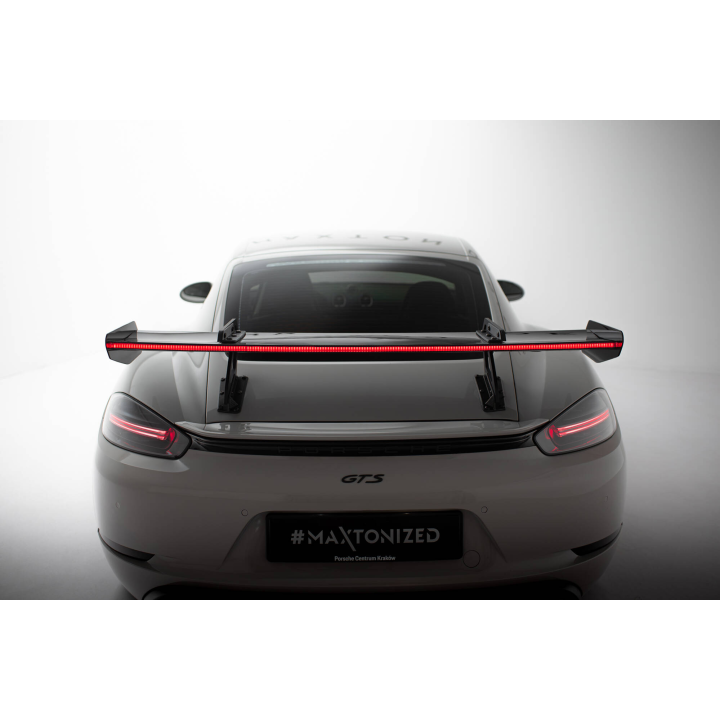 Karbonowy Spoiler Z Górnymi Mocowaniami V.1 + LED Porsche 718 Cayman 982c