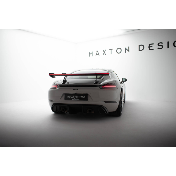 Karbonowy Spoiler Z Górnymi Mocowaniami V.1 + LED Porsche 718 Cayman 982c