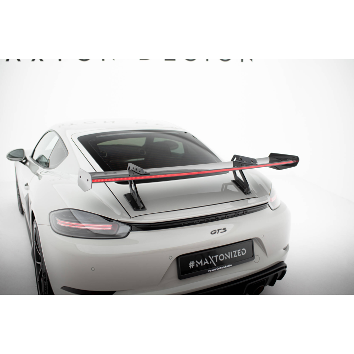 Karbonowy Spoiler Z Górnymi Mocowaniami V.1 + LED Porsche 718 Cayman 982c