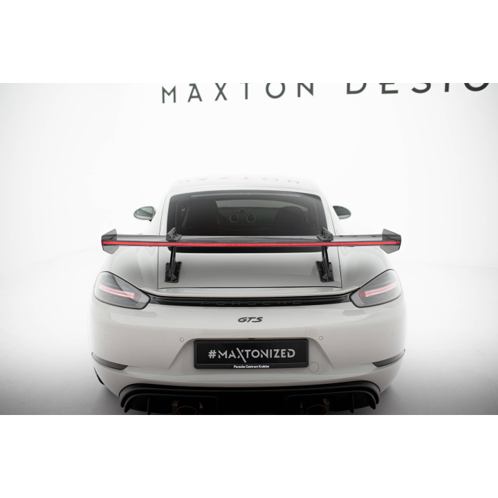 Karbonowy Spoiler Z Górnymi Mocowaniami V.1 + LED Porsche 718 Cayman 982c