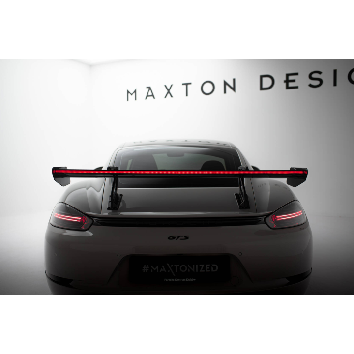 Karbonowy Spoiler Z Górnymi Mocowaniami V.2 + LED Porsche 718 Cayman 982c