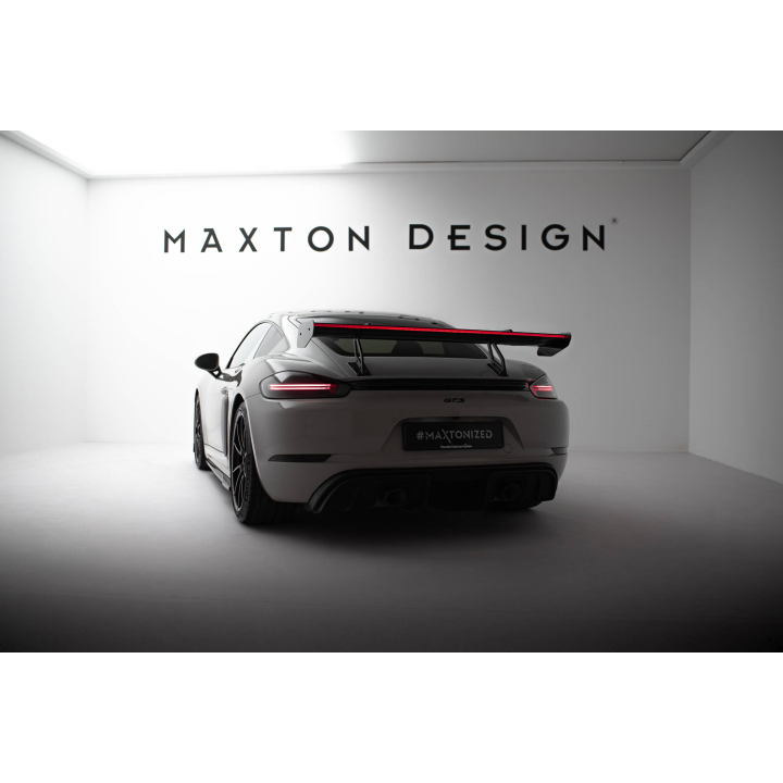 Karbonowy Spoiler Z Górnymi Mocowaniami V.2 + LED Porsche 718 Cayman 982c
