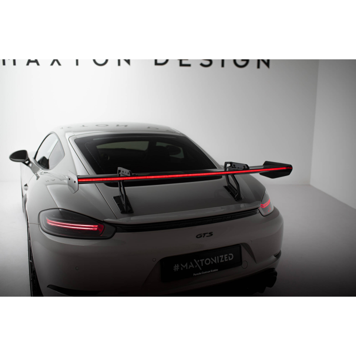Karbonowy Spoiler Z Górnymi Mocowaniami V.2 + LED Porsche 718 Cayman 982c