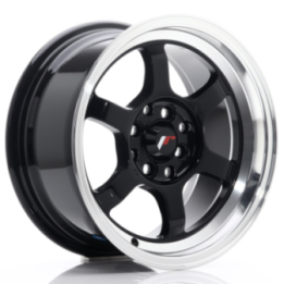 Japan Racing JR12 15x7,5 ET26 4x100/108 Gloss Black w/Machined Lip