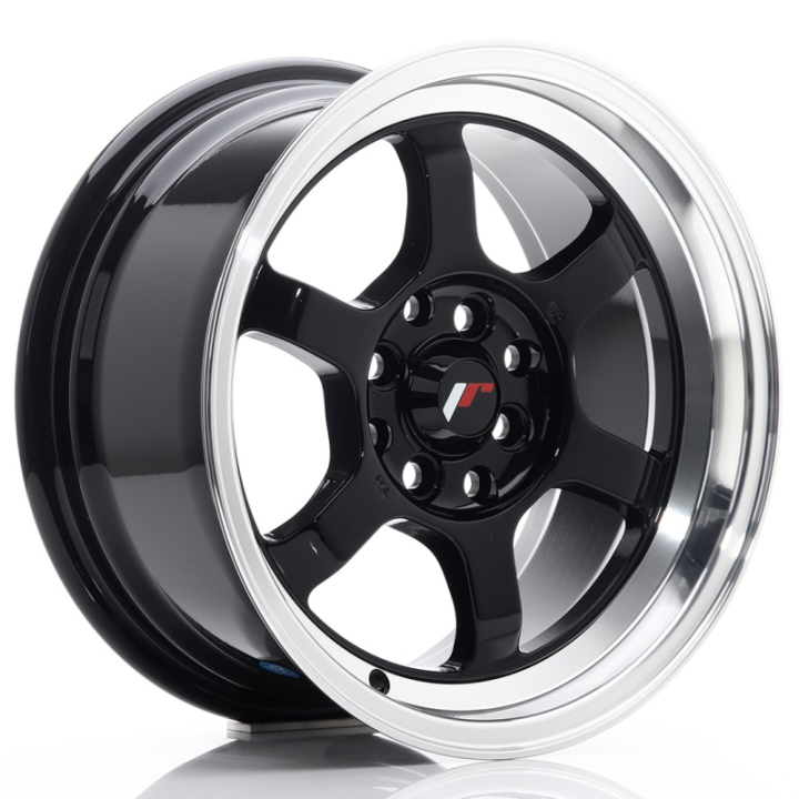 Japan Racing JR12 15x7,5 ET26 4x100/114 Gloss Black w/Machined Lip
