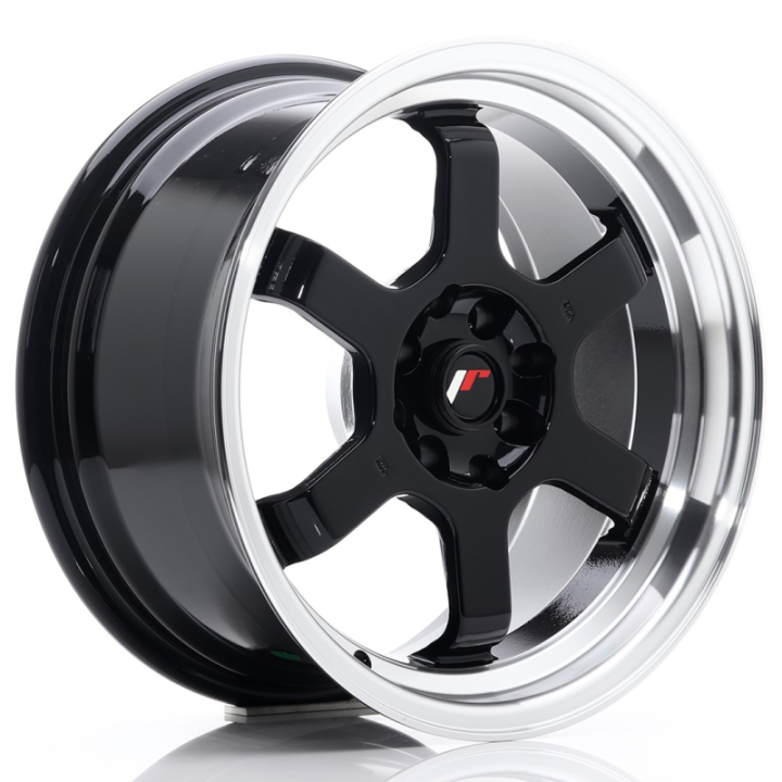 Japan Racing JR12 16x8 ET15 4x100/114 Gloss Black w/Machined Lip