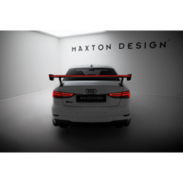 Karbonowy Spoiler Z Zewnętrznymi Wspornikami + LED Audi A3 / A3 S-Line / S3 / RS3 Sedan 8V / 8V Facelift