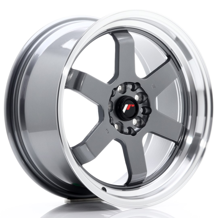 Japan Racing JR12 17x8 ET33 5x100/114 Gun Metal w/Machined Lip