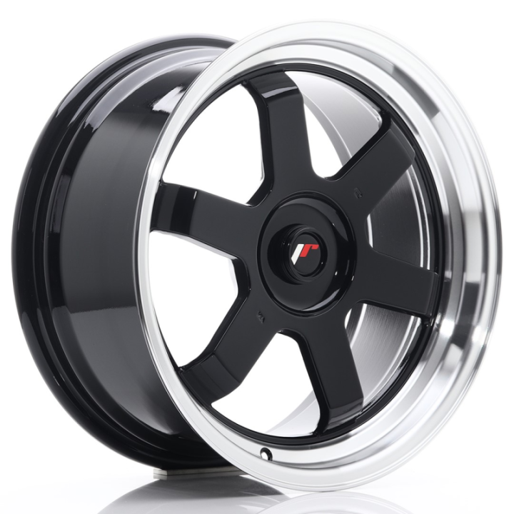 Japan Racing JR12 17x8 ET35 BLANK Gloss Black w/Machined Lip