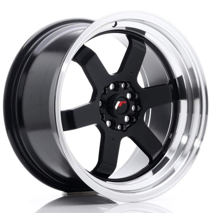 Japan Racing JR12 17x9 ET25 4x100/114 Gloss Black w/Machined Lip