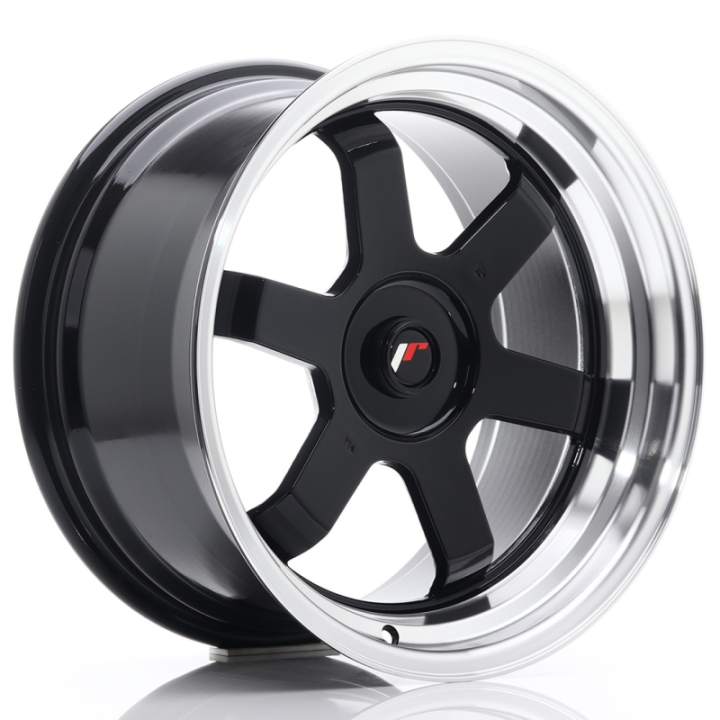 Japan Racing JR12 17x9 ET25 BLANK Gloss Black w/Machined Lip