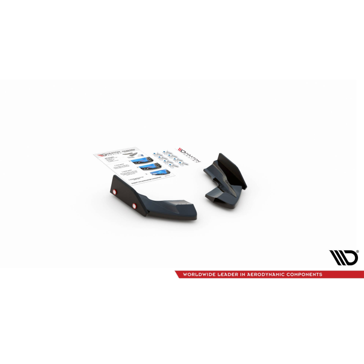 Splittery Tylne Boczne V.2 + Flaps Volkswagen Golf R Hatchback Mk8 Facelift  Produkt pasuje tylko z:   VW-GO-8-R-RS1G