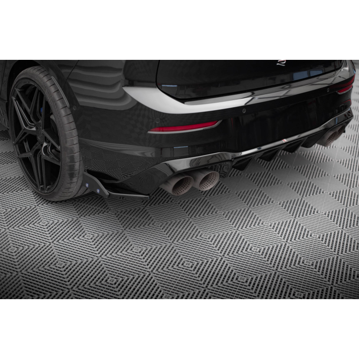 Splittery Tylne Boczne V.5 + Flaps Volkswagen Golf R Hatchback Mk8  Produkt pasuje tylko z:   VW-GO-8-R-RS1G