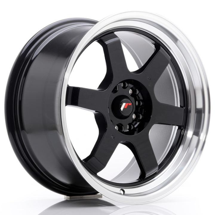 Japan Racing JR12 18x9 ET25 5x114/120 Gloss Black w/Machined Lip