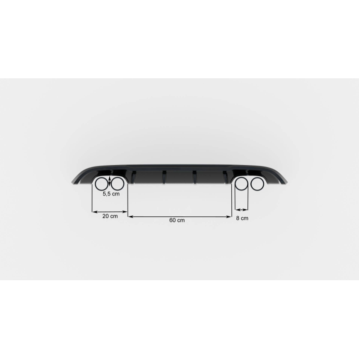 Dyfuzor Tylny VW Golf 6 z  2 otworami na wydech