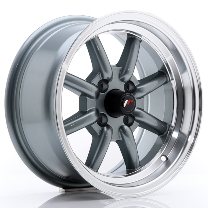 Japan Racing JR19 14x7 ET0 4x100 Gun Metal w/Machined Lip