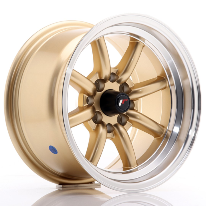 Japan Racing JR19 14x8 ET-13 4x100/114 Gold w/Machined Lip