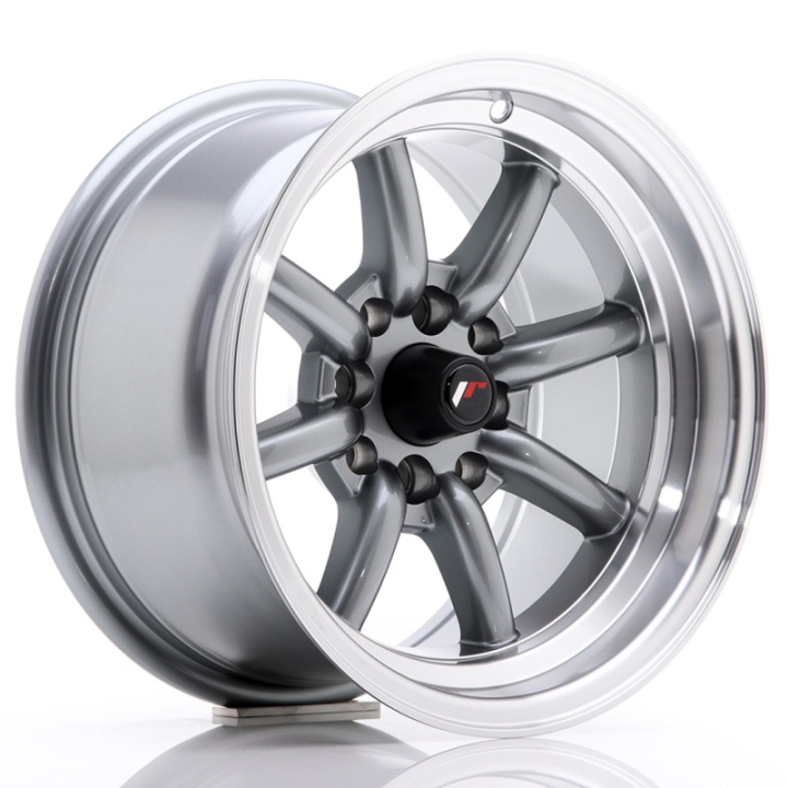 Japan Racing JR19 14x8 ET-13 4x100/114 Gun Metal w/Machined Lip