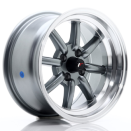 Japan Racing JR19 15x8 ET0 4x100 Gun Metal w/Machined Lip