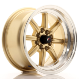 Japan Racing JR19 15x8 ET0 4x100/114 Gold w/Machined Lip