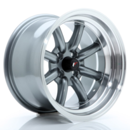 Japan Racing JR19 15x9 ET-13 4x100 Gun Metal w/Machined Lip