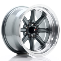 Japan Racing JR19 15x9 ET-13 4x100/108 Gun Metal w/Machined Lip