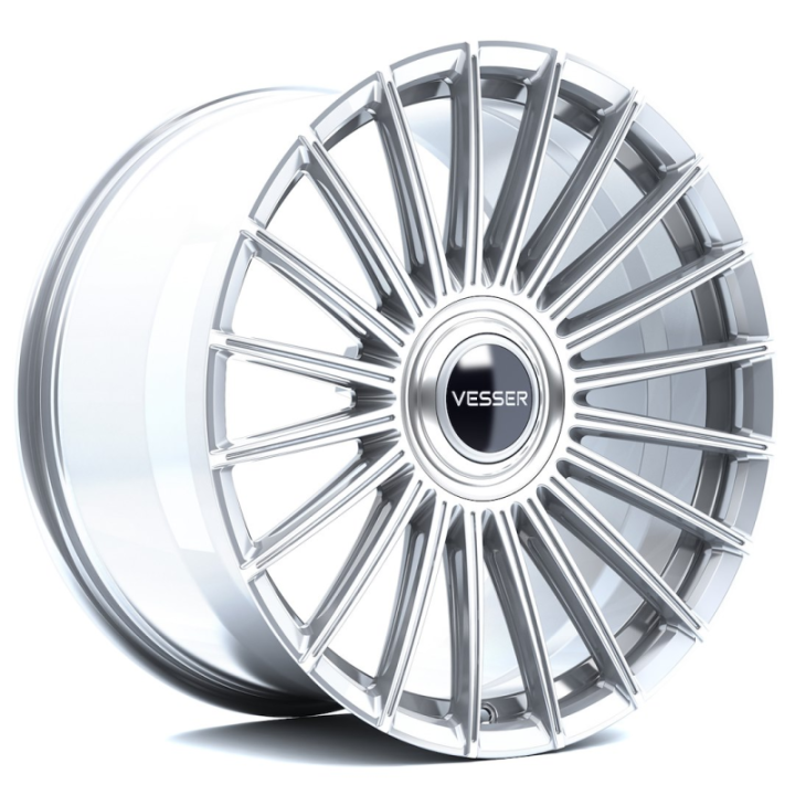Vesser VSR5 22x11 ET10-55 BLANK Silver Machined Face