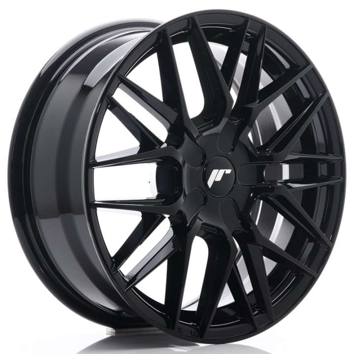 Japan Racing JR28 17x7 ET20-45 BLANK Glossy Black