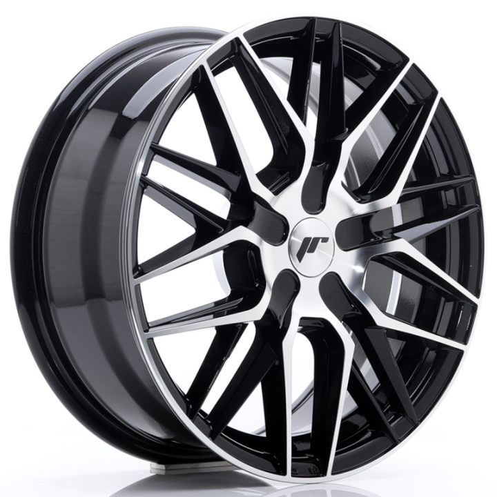 Japan Racing JR28 17x7 ET20-45 BLANK Black Machine